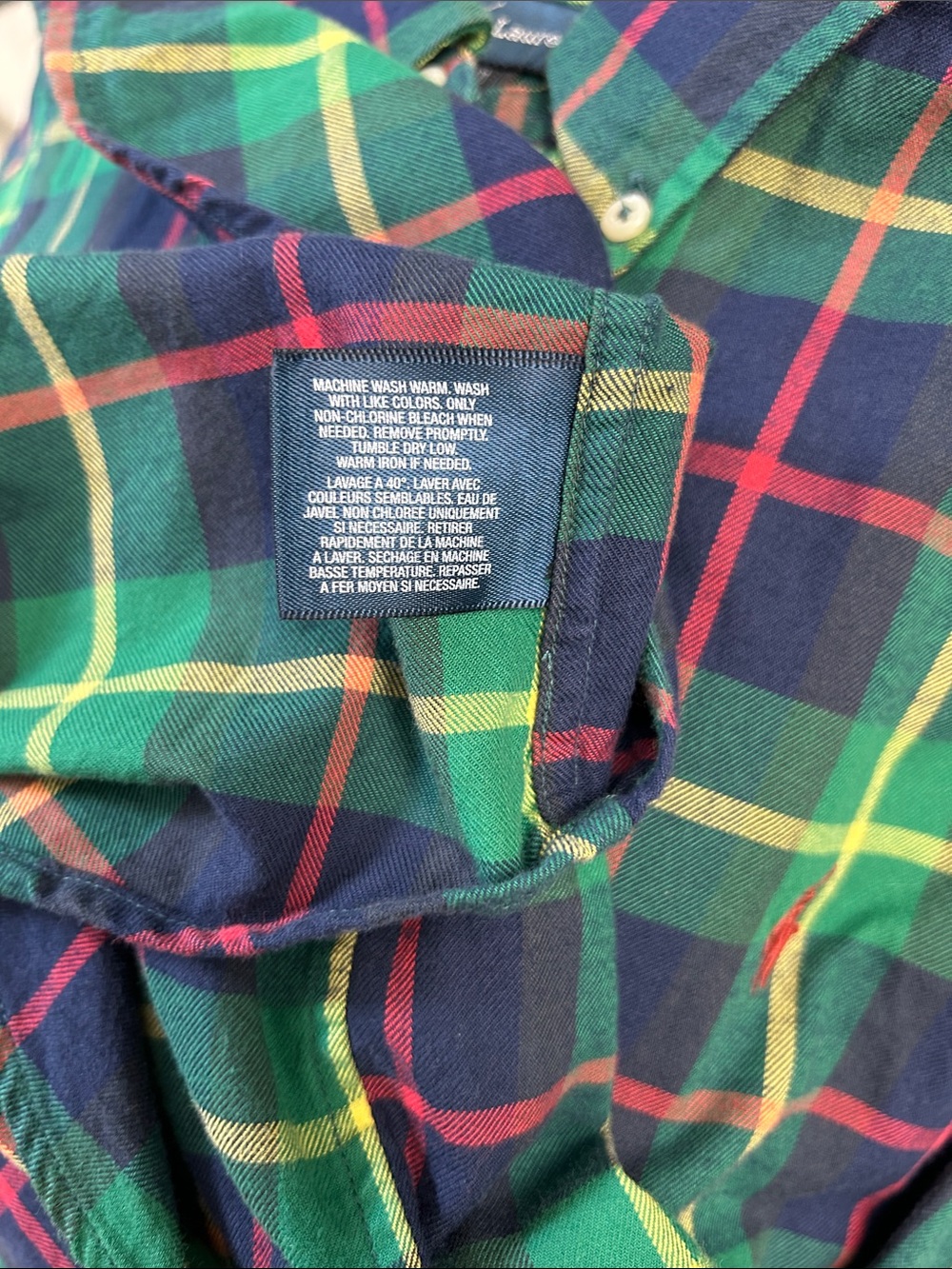 Ralph Lauren Plaid Flannel Boys XL Button Down Shirt Preppy - Picture 6 of 9